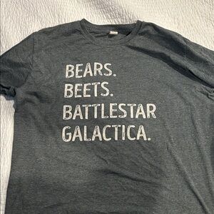 Gildan Dark Gray Tee with White Label